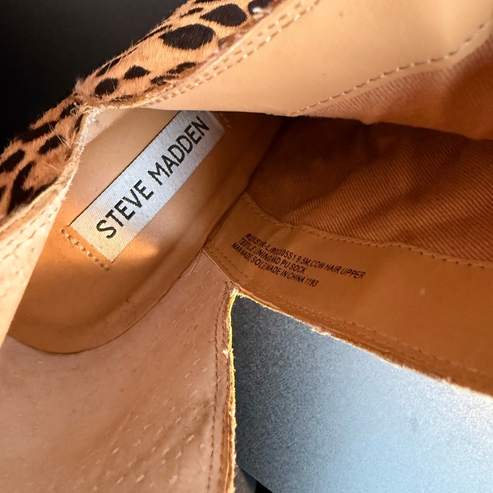 🐆 Steve Madden Leopard Print Ankle Boots 🐆 - Picture 4 of 5